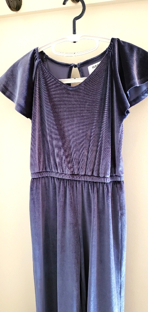 Old Navy Velvet like Jumpsuit girls med/size 8